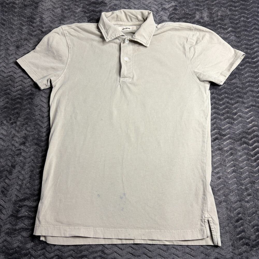 Buck Mason Venice Wash Sueded Cotton Polo Mens Size XS Short Sleeve